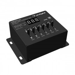 Контроллер SMART-DMX-CONSOLE-DIN (5-12V, 6CH, XLR3), Arlight, 033759