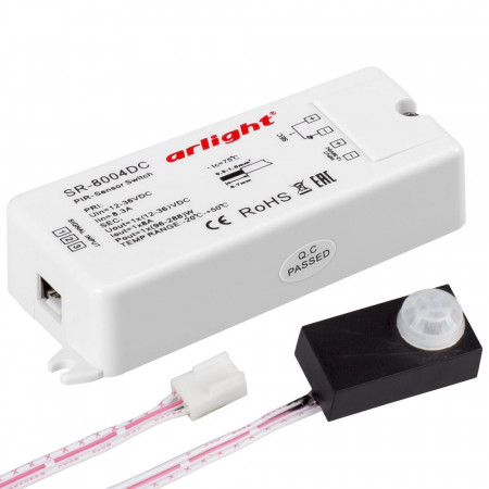 Датчик SR-8004-DC black (12-36V, 96-288W, PIR-Sensor), Arlight