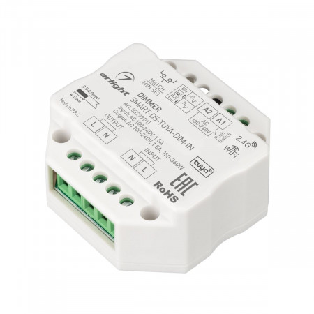 Диммер SMART-D5-TUYA-DIM-IN (230V, 1.5A, TRIAC, WiFi, 2.4G), Arlight