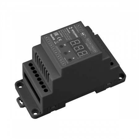 Диммер SMART-DALI-104-62-ADDR-DIM-DT6-DIN Black (12-24V, 4x5A) (IARL, IP20 Пластик, 5 лет), Arlight
