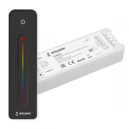 Диммер SMART-SET-PWM-104-52-RGB-SUF White (12-24V, 3x4A, ПДУ LINE, 2.4G) (IARL, IP20 Пластик, 5 лет), Arlight