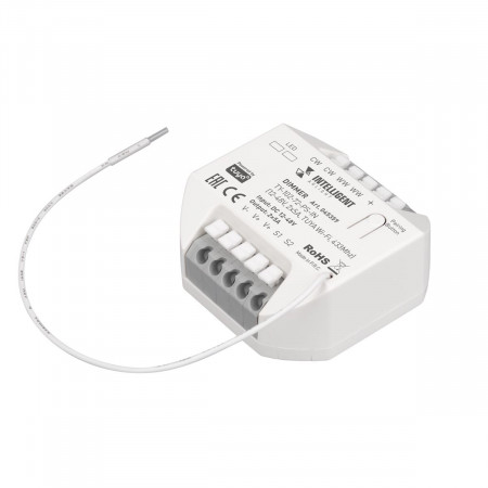 Диммер TY-102-72-PS-IN (12-48V, 2x5A, TUYA Wi-Fi, 433Mhz) (IARL, IP20 Пластик, 3 года), Arlight