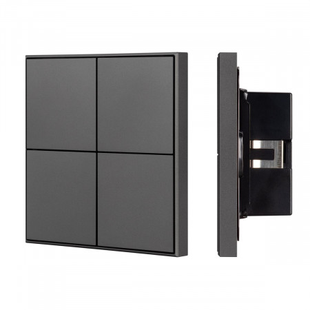 Кнопочная панель KNX-304-23-IN Black (BUS, Frame) (IARL, IP20 Металл, 2 года), Arlight