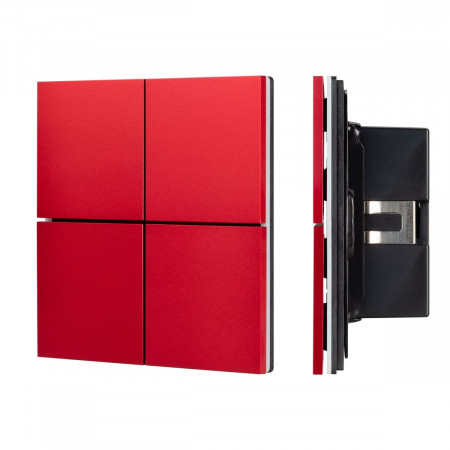 Кнопочная панель KNX-304-23-IN Rose Red (BUS, Frameless) (IARL, IP20 Металл, 2 года), Arlight