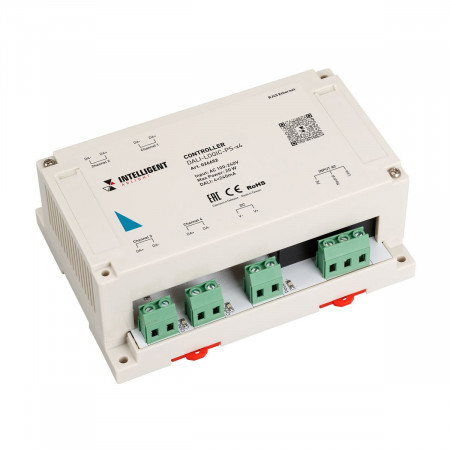 Контроллер DALI-LOGIC-PS-x4 (230B, Ethernet) (IARL, IP20 Пластик, 2 года), Arlight