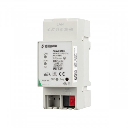 Конвертер KNX-301-72-DIN Grey (BUS, RJ-45, KNX-IP) (IARL, IP20 Пластик, 2 года), Arlight