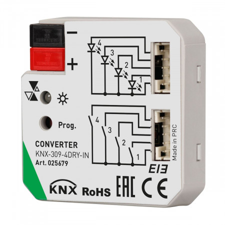 Конвертер KNX-309-4DRY-IN (BUS) (IARL, IP20 Пластик, 2 года), Arlight