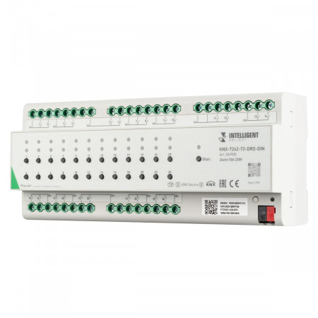 Релейный модуль KNX-7242-72-DRO-DIN Grey (BUS, 24x10A) (IARL, IP20 Пластик, 2 года), Arlight