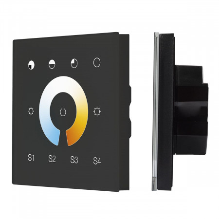 Сенсорная панель DALI-901-11-1G-4SC-MIX-DT8-IN Black (BUS/230V) (IARL, IP20 Пластик, 3 года), Arlight