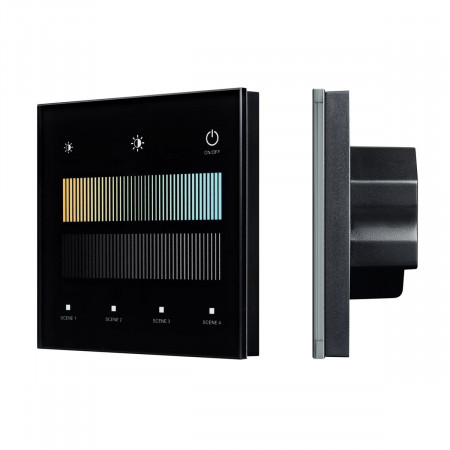 Сенсорная панель SMART-DALI-301-11-1G-4SC-MIX-IN Black (BUS/24V, Touch, 2.4G) (IARL, IP20 Пластик, 5 лет), Arlight
