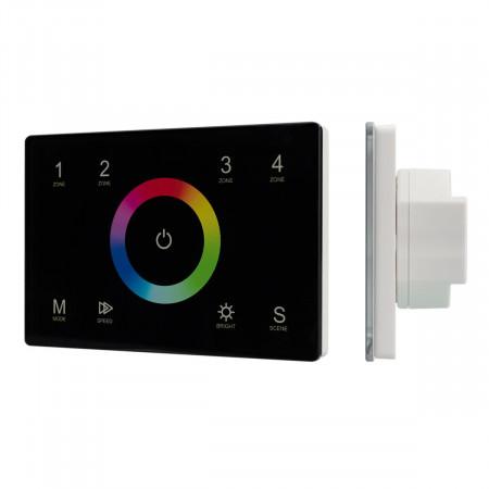 Панель Sens SMART-P83-RGB Black (230V, 4 зоны, 2.4G), Arlight
