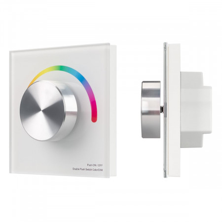 Панель SMART-P8-RGB-G-IN White (12-24V, 3x4A, Rotary, 2.4G), Arlight