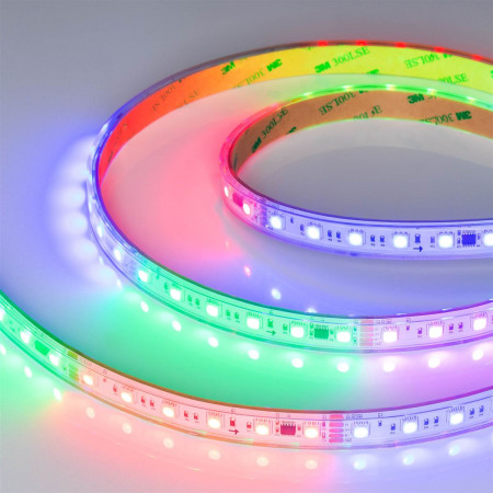Светодиодная лента герметичная DMX-PS-B60-15mm 24V RGB-PX6 (15W/m, IP67, 5060, 5m), Arlight