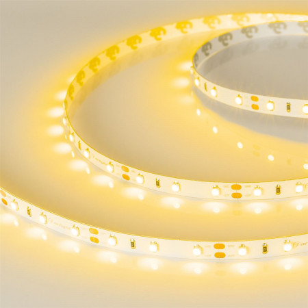 Светодиодная лента RT-A60-8mm 12V Yellow (4.8 W/m, IP20, 2835, 5m), Arlight