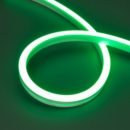 Гибкий неон герметичный MOONLIGHT-SIDE-A140-12x17mm 24V Green (8 W/m, IP67, 5m, wire x2), Arlight