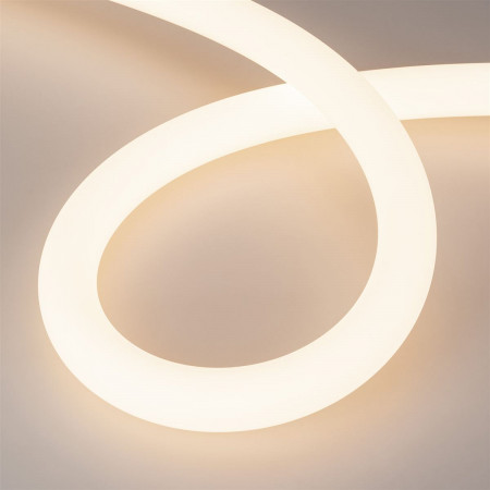 Гибкий неон герметичный MOONLIGHT-SIDE-A336-D40mm 24V Warm3000 360deg (15 W/m, IP65, 2835, 5m, wire x1), Arlight