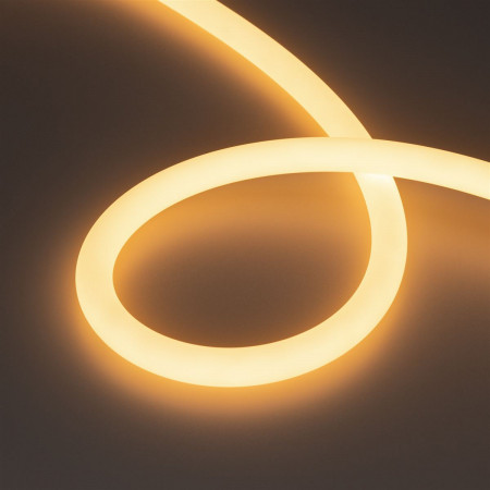 Гибкий неон герметичный MOONLIGHT-TOP-A336-D18mm 24V Warm2700 360deg (14.4 W/m, IP65, 2835, 5m, wire x1), Arlight