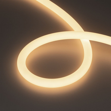 Гибкий неон герметичный MOONLIGHT-TOP-A336-D18mm 24V Warm3000 360deg (14.4 W/m, IP65, 2835, 5m, wire x1), Arlight