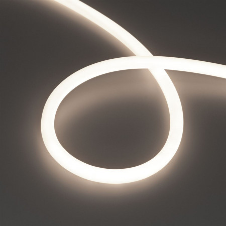 Гибкий неон герметичный MOONLIGHT-TOP-S-M560-D13mm 24V Day4300 (13 W/m, IP65, 5m, wire x1, трос), Arlight