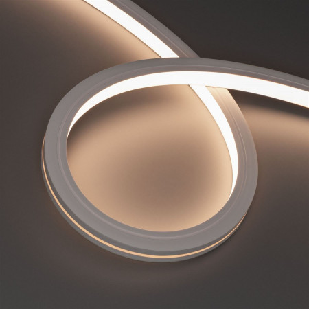 Гибкий неон герметичный MOONLIGHT-TOP-X280-16x16mm 24V Warm3500 (10 W/m, IP67, 15m, wire x1), Arlight