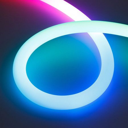 Светодиодная лента герметичная SPI-MOONLIGHT-TOP-G180-D40mm 12V RGB 360deg (21.6 W/m, IP65, 5m, wire x1), Arlight