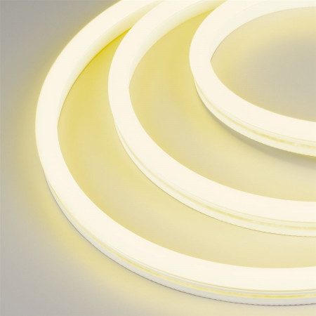 Светодиодная лента герметичная WAVE-SIDE-A120-12x25mm 230V Yellow (12 W/m, IP67, 50m, wire x2), Arlight